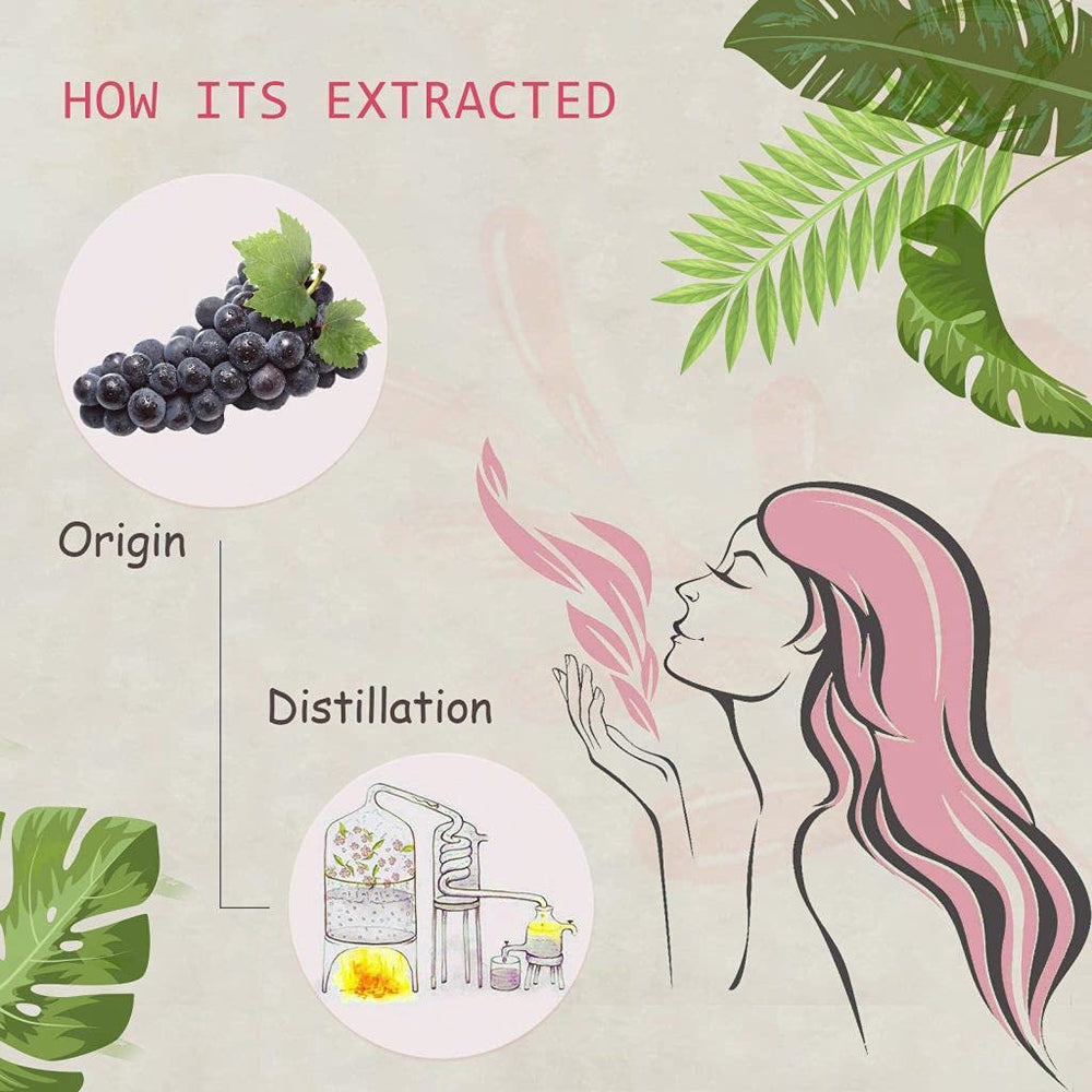 AOPING Grape essential oil shown with a diffuser setup for spa ambience.
