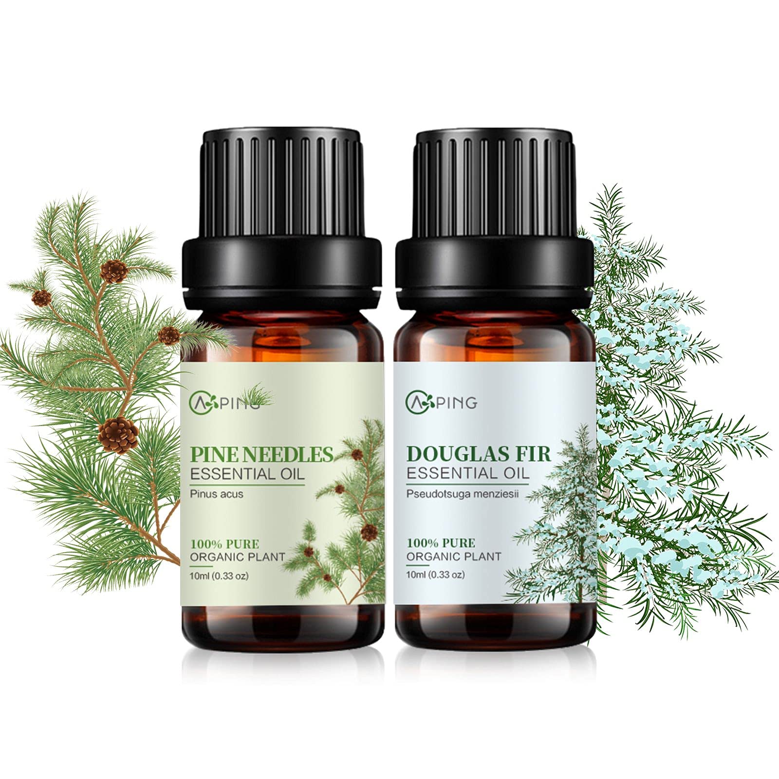 AOPING Pine Needles essential oil bottle pour for lasting forest aroma in diffuser.