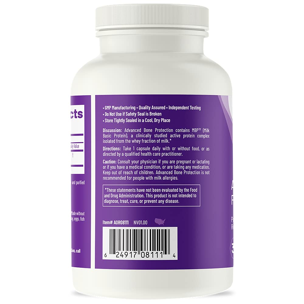 AOR Advanced Bone Protection capsules illustrating gluten-free bone health use.