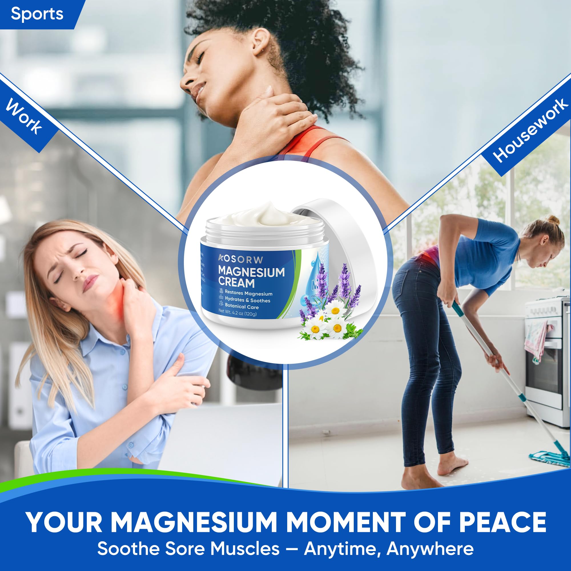 AOSORW magnesium cream after workout use supports comfort