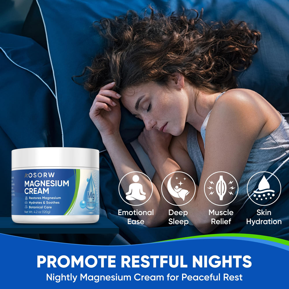 AOSORW magnesium cream on legs showing post activity relief