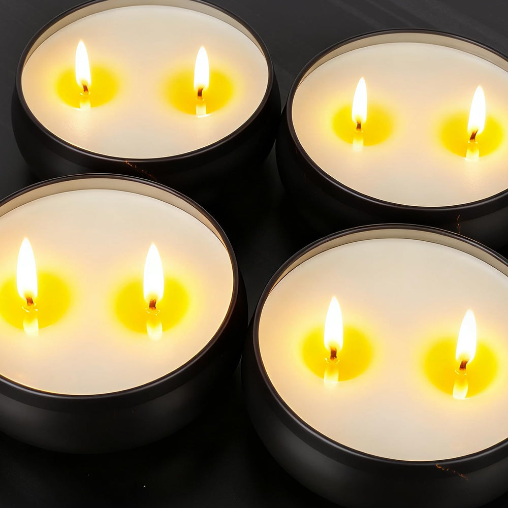AOTOIE black vessel candles in modern styling for living room decor