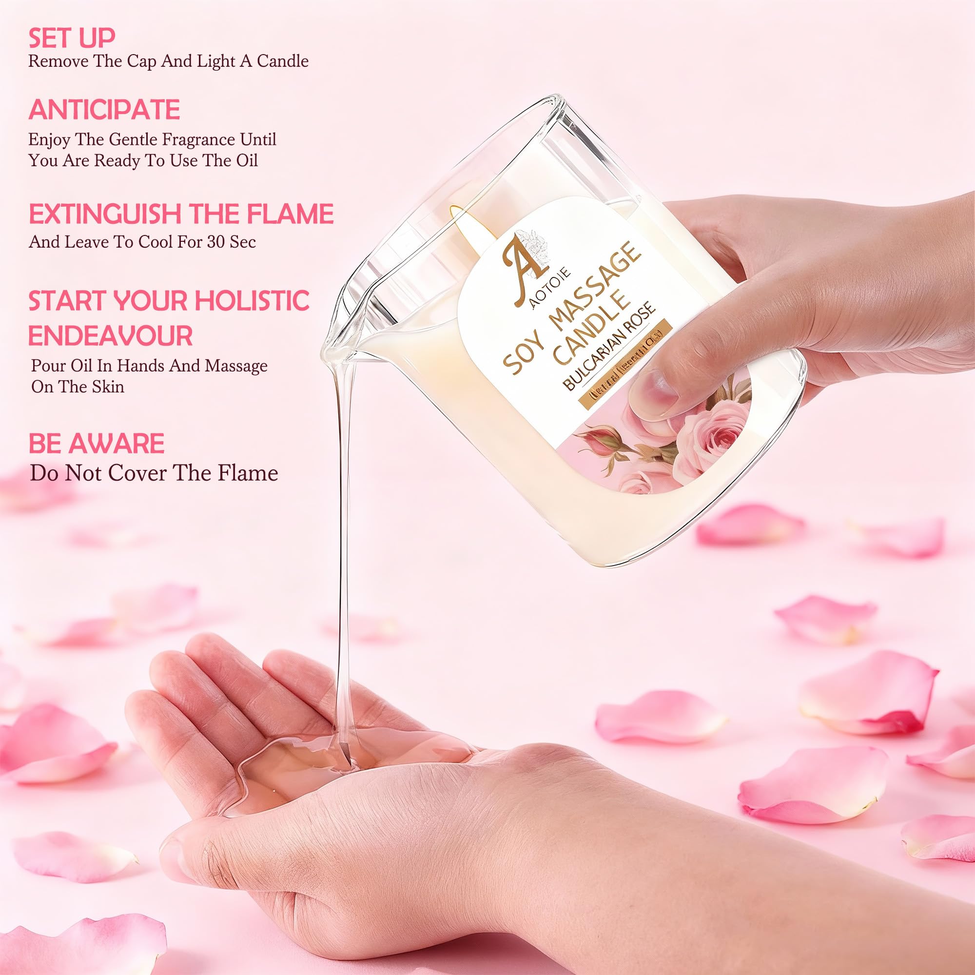 AOTOIE romantic gift set candle enhances intimate moments and gifting.
