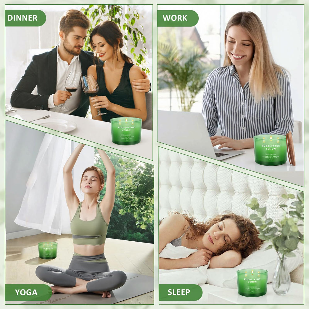 Aottom gift box candle perfect for gifting eucalyptus lemon notes