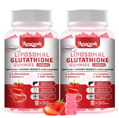 Aouewnk Glutathione Gummies bottle showing packaging and berry flavor for daily antioxidant support