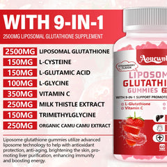 Aouewnk Glutathione Gummies pack scene emphasizing convenience for on the go use