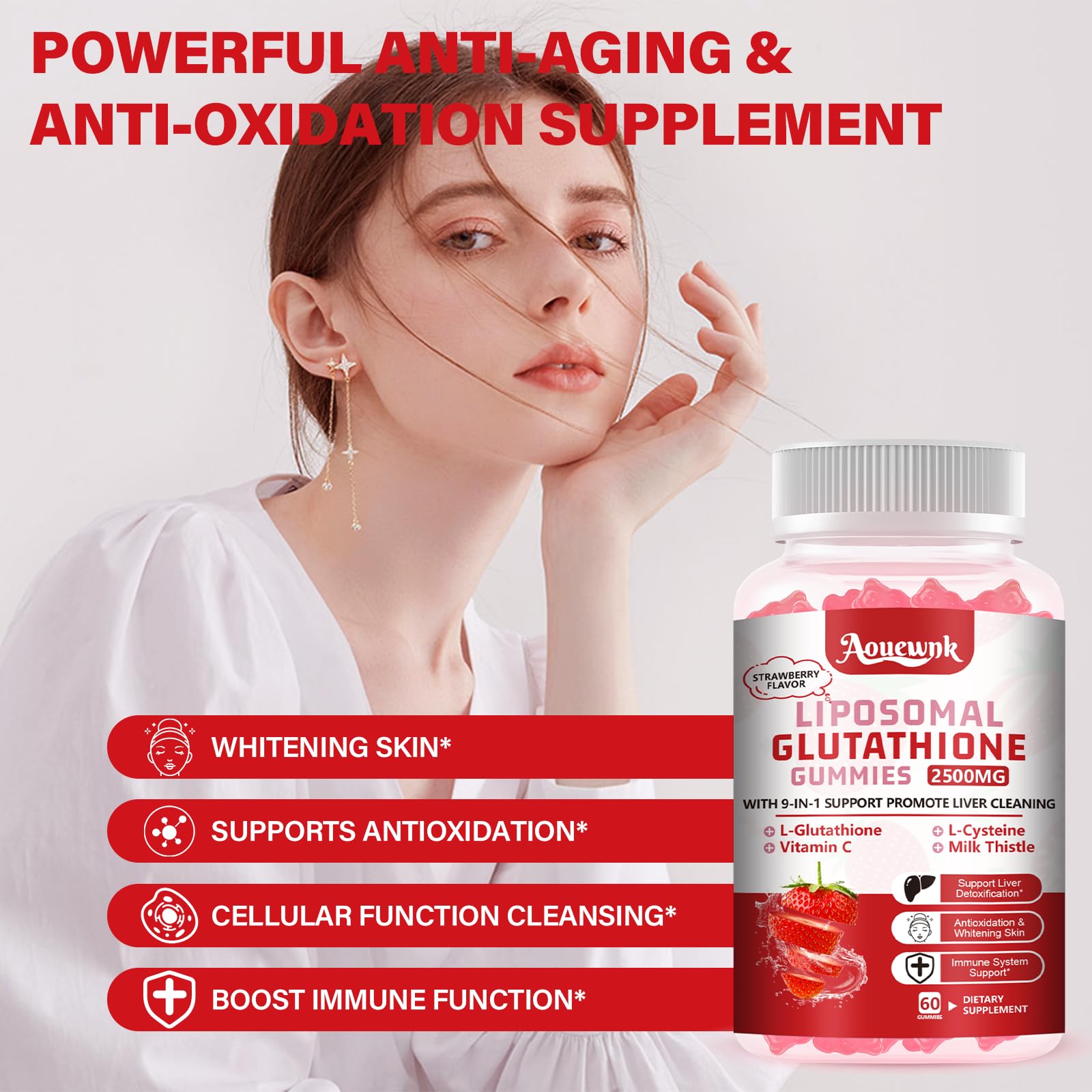Aouewnk Milk Thistle ingredients shot pointing to liver support ingredients