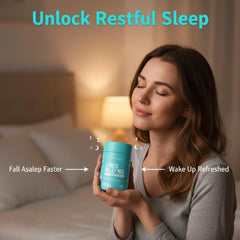 AOVITAO bottle label showing premium herbal blend for sleep-support ambiance.
