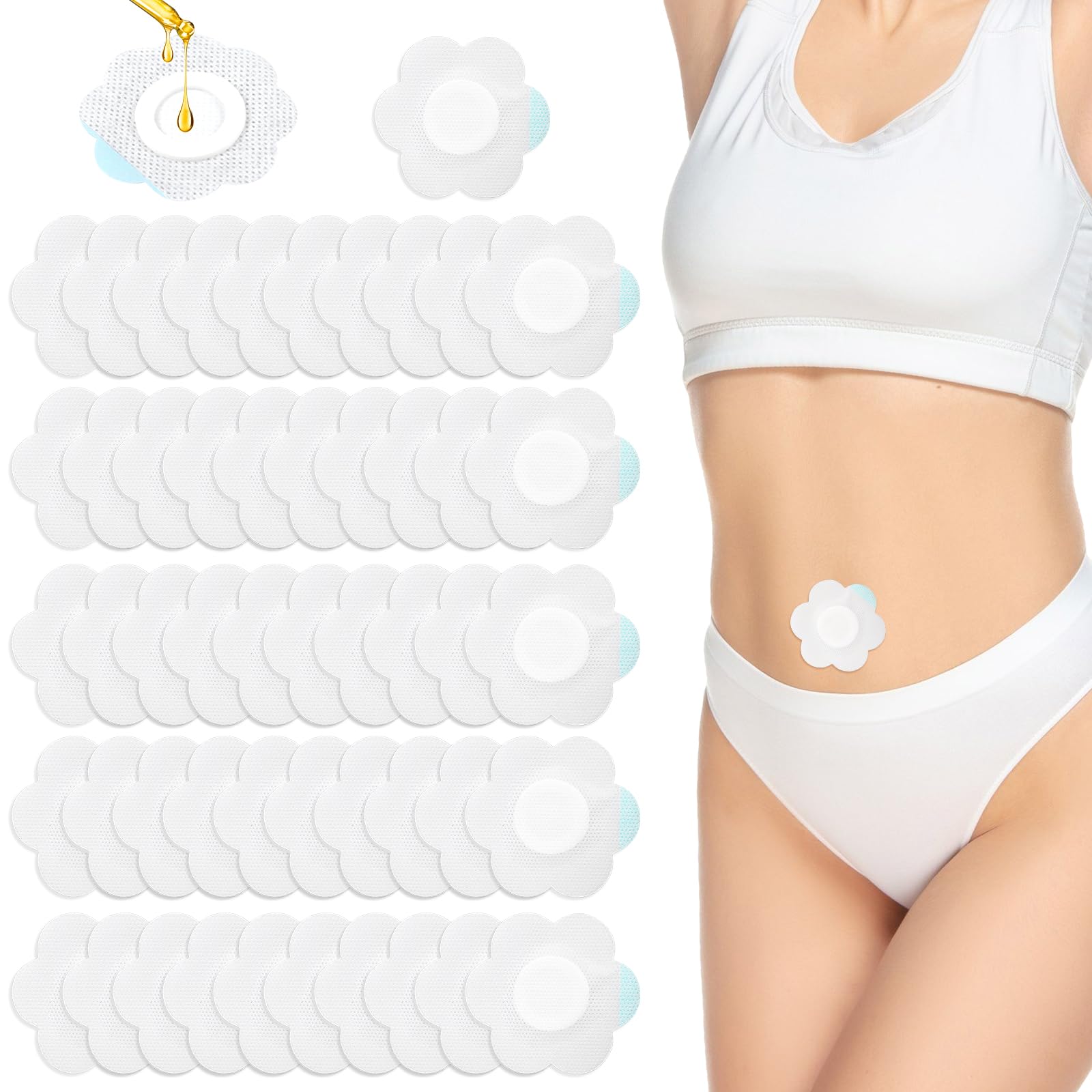 AOZUO castor oil pack wrap around belly button with secure seal for leak-free wear