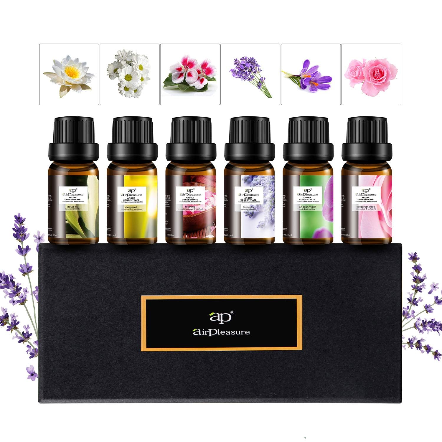 AP Airpleasure Aqua Lily bottle ready for diffuser use and mood enhancement