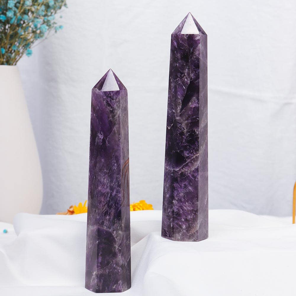 Apengshi Amethyst Tower in home decor setting as a focal point