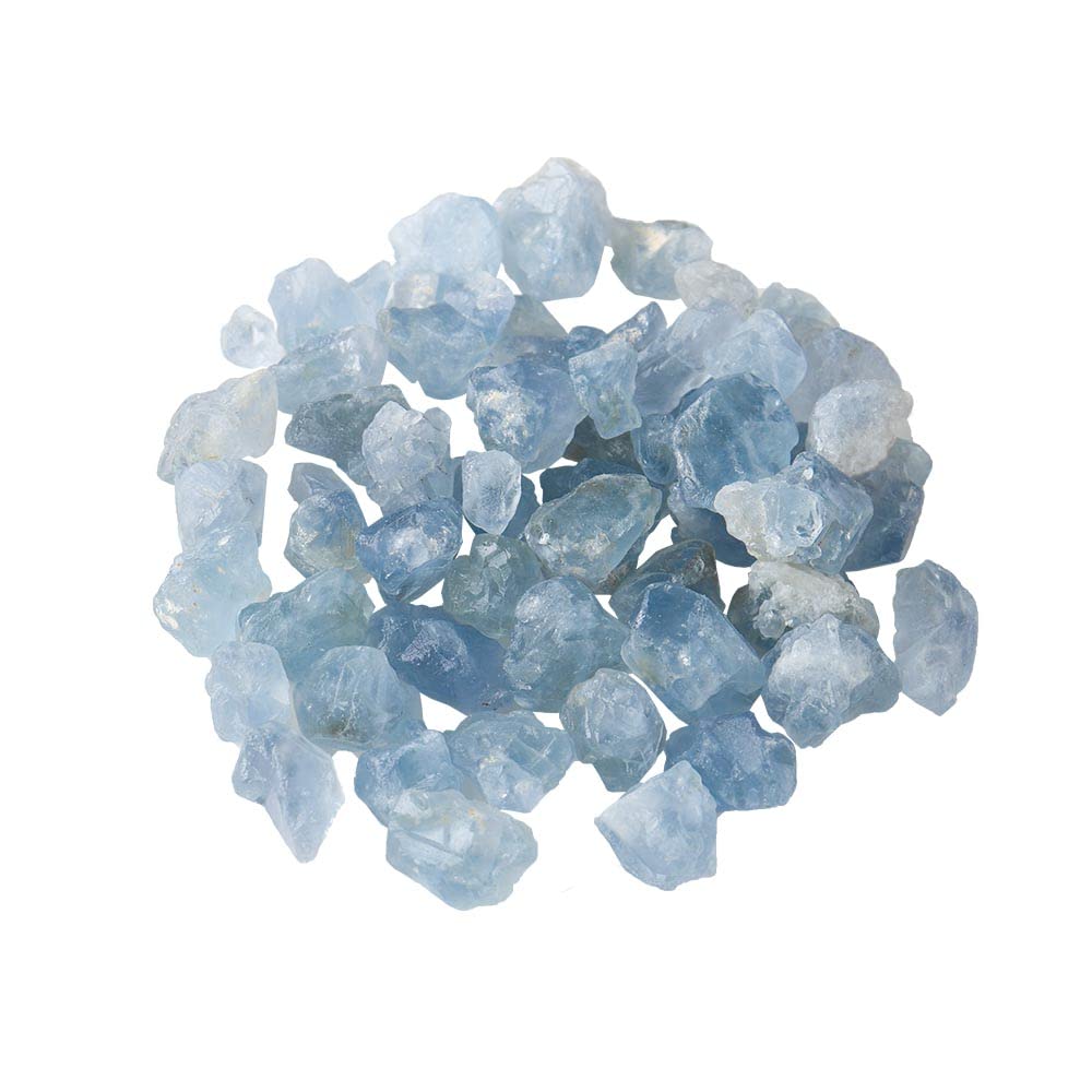 Apengshi Celestite rough stone closeup showing natural texture for collection