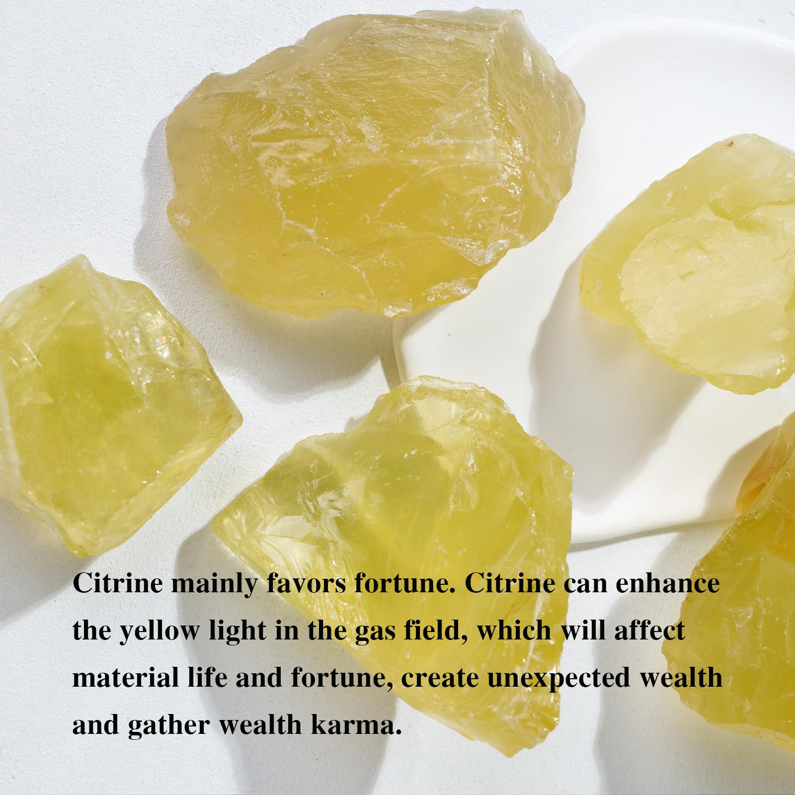 Apengshi Citrine raw stone used as warm decorative accent in home decor.