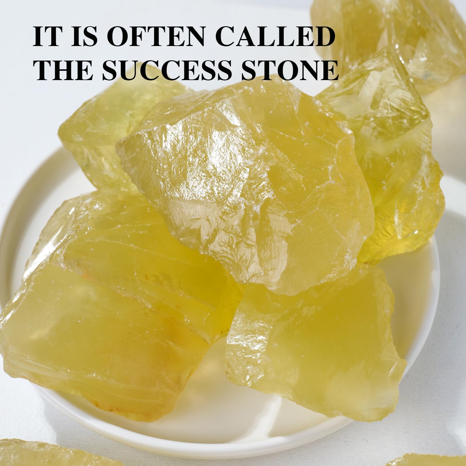 Apengshi Citrine raw stone placed in a fountain or garden water feature.