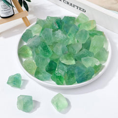 Apengshi Green Fluorite raw stone adds natural décor to garden or tank