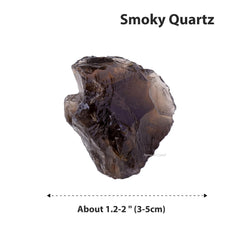 Close-up of Apengshi smoky quartz rough crystal showing natural texture