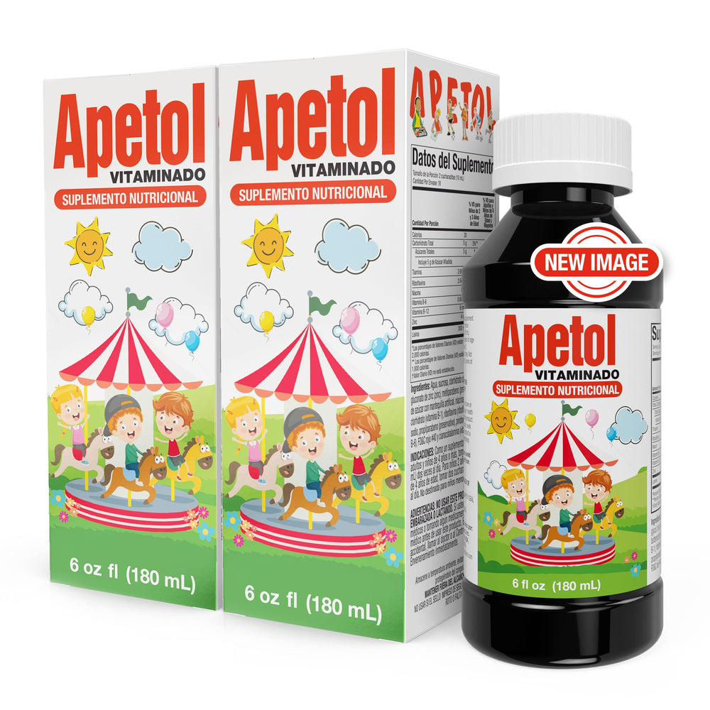 Apetol bottle front view highlighting appetite-boosting liquid for daily use.