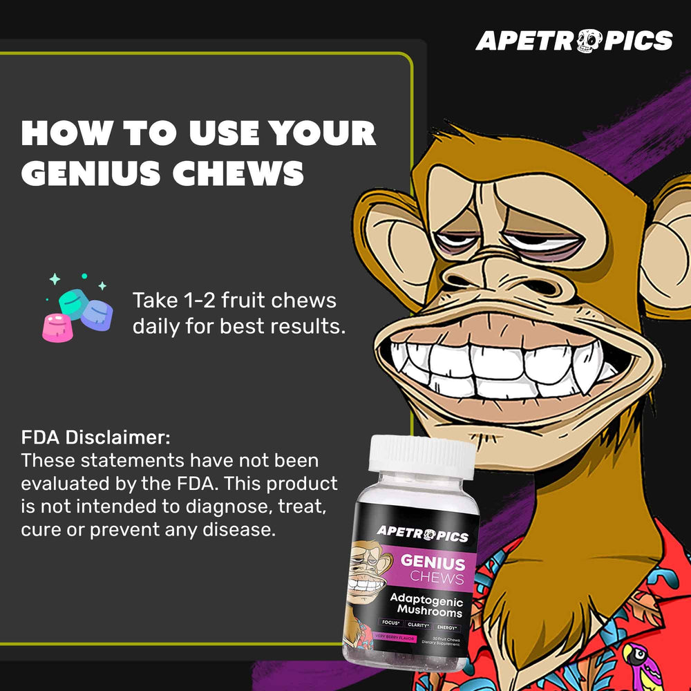 Apetropics Genius Chews in a morning routine with coffee