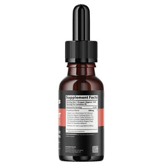 Apetropics Smart Drops label closeup highlighting organic mushroom blend