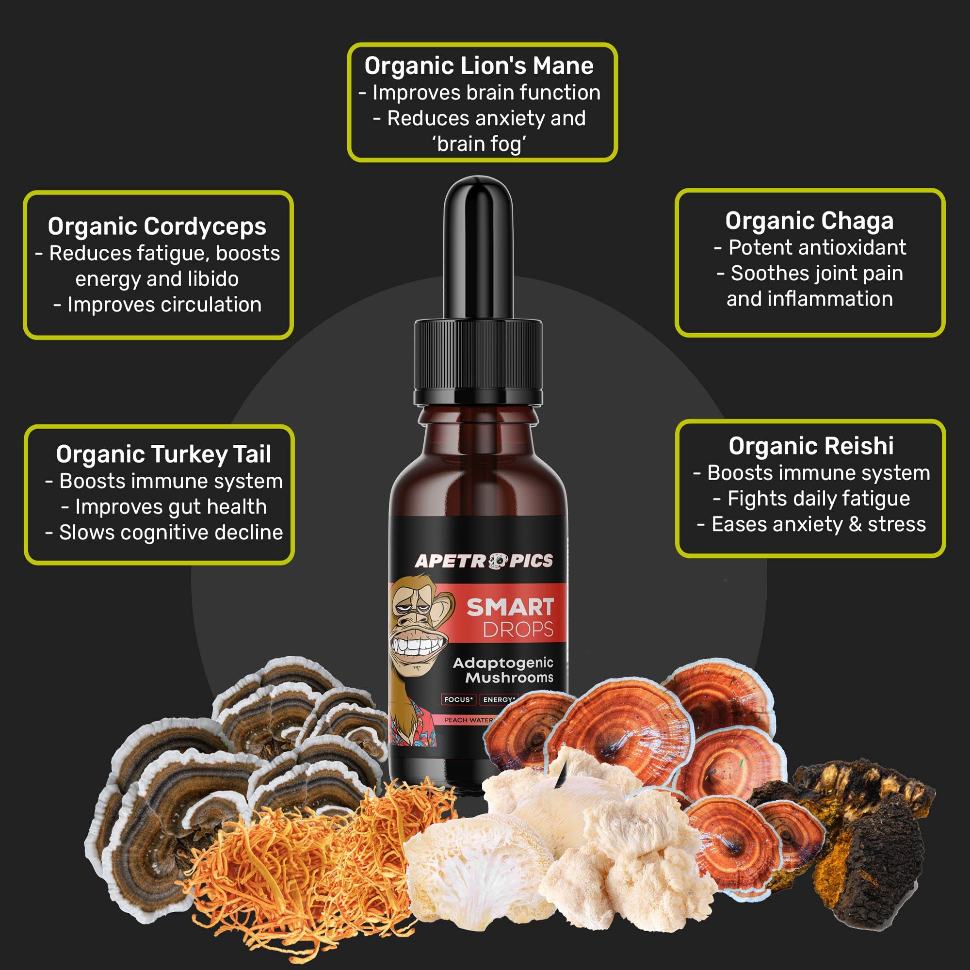 Apetropics Smart Drops pour showing peach watermelon flavor