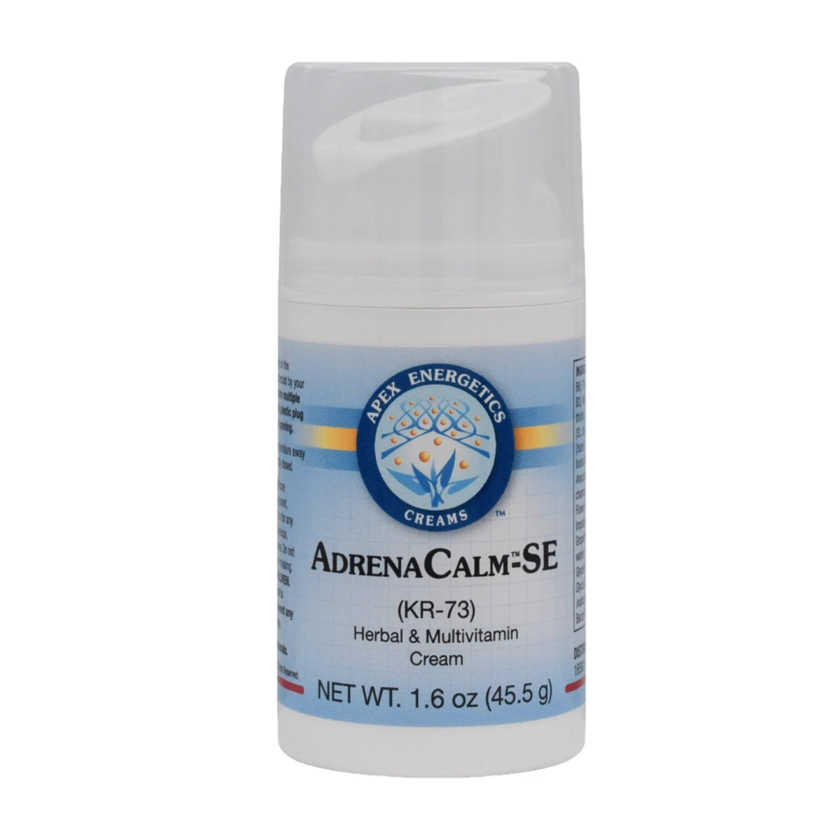 Apex Energetics AdrenaCalm SE bottle with pump for easy, on-the-go application.