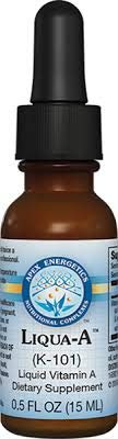 Apex Energetics Liqua-A drops measured with a dropper for easy daily dosing.