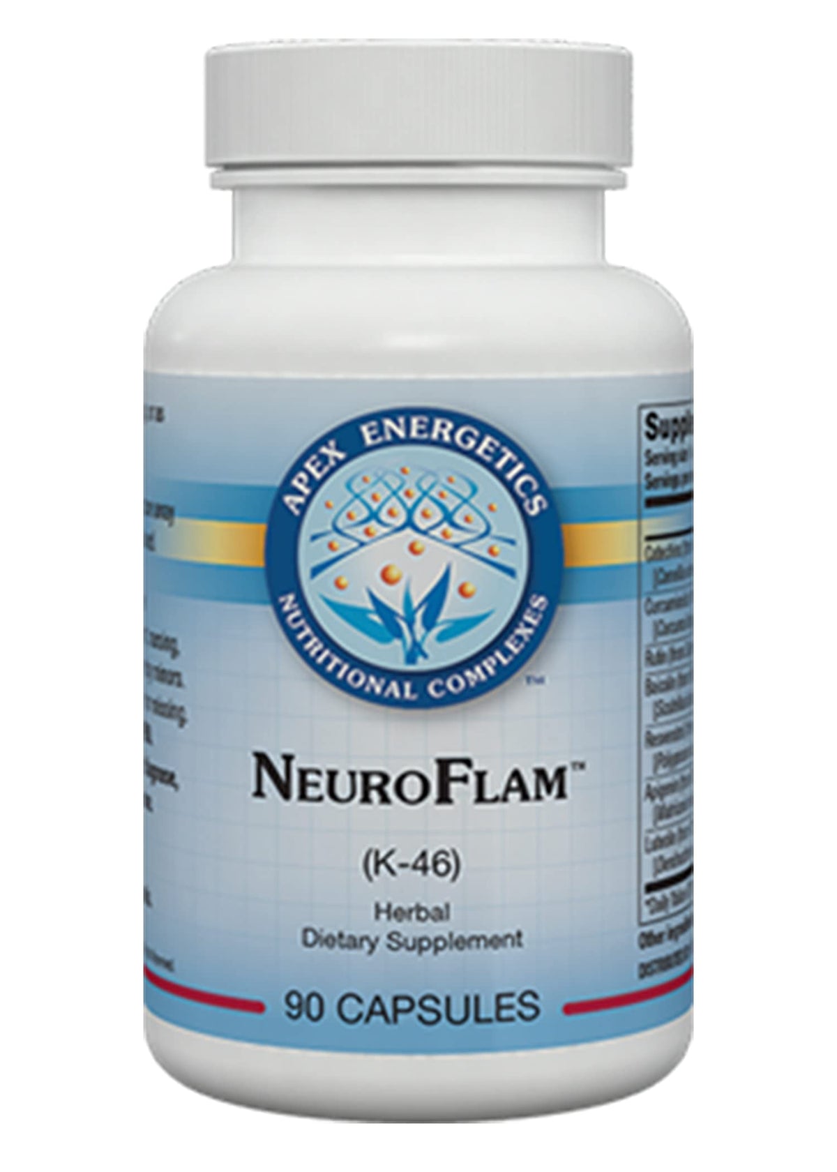 Apex Energetics NeuroFlam K-46 bottle for daily supplementation