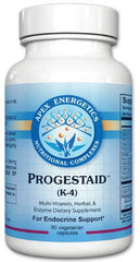Apex Energetics Progestaid K-4 bottle, a daily wellness staple for cycle support.