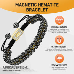 Apocalyptic-K 18k gold-plated bracelet with zirconia for luxe shine.