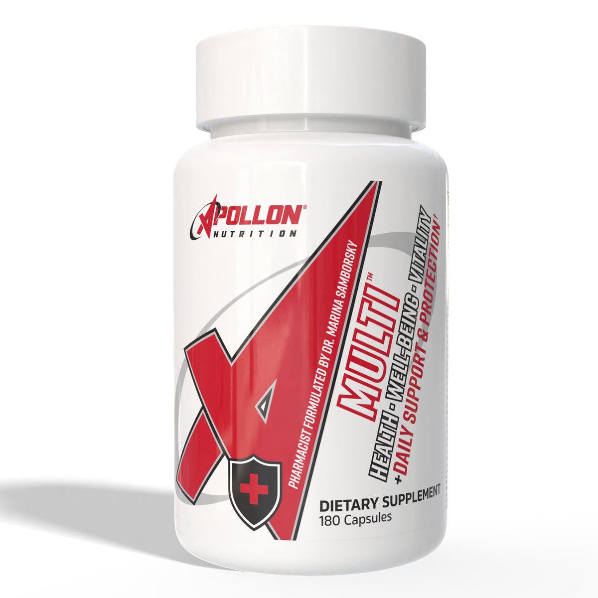 Apollon Nutrition Multivitamin bottle with label for daily wellness.