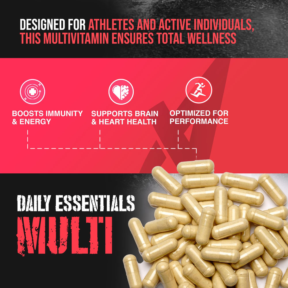 Apollon Nutrition Multivitamin label highlights essential vitamins.