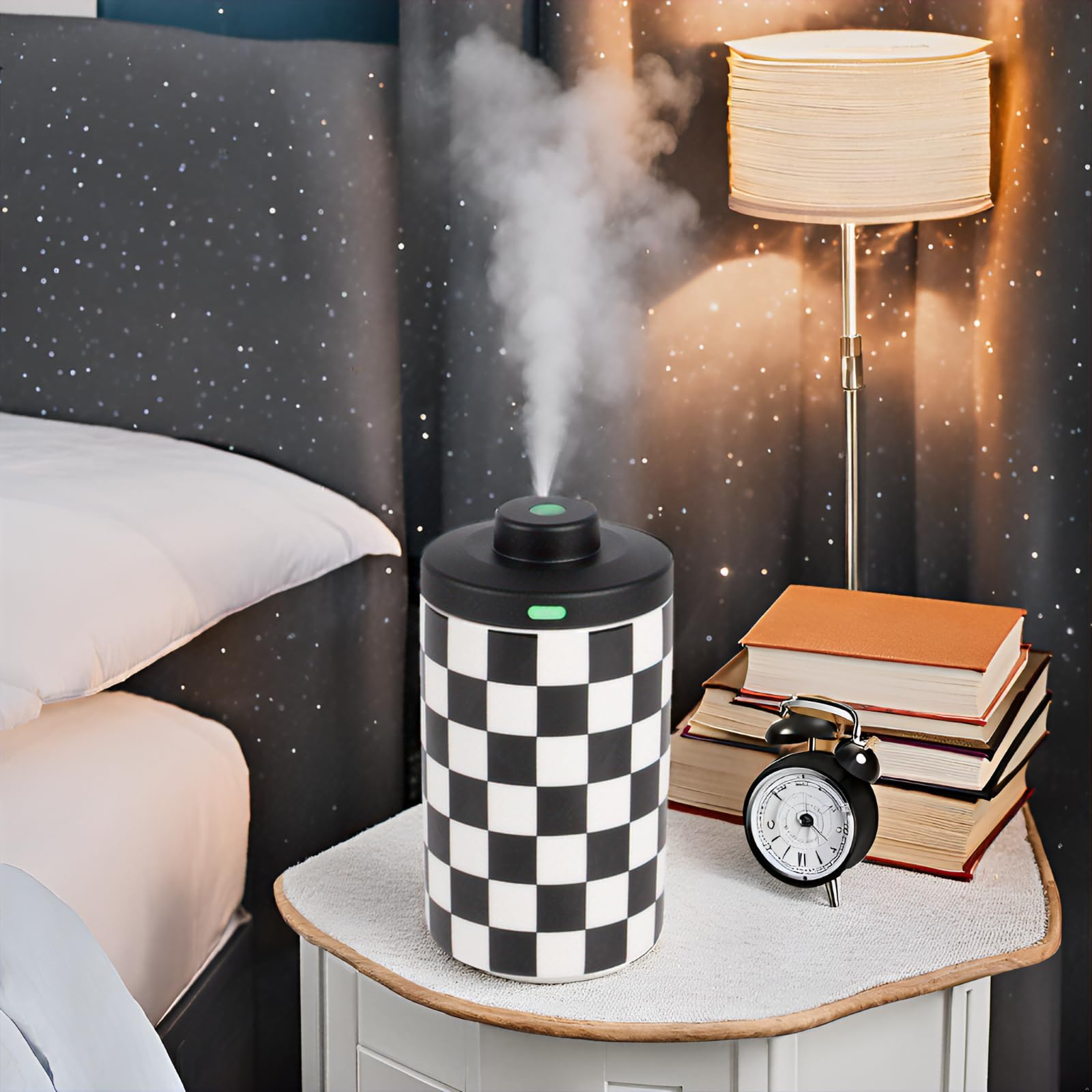 APOMATOT waterless diffuser displaying three mist levels for customizable aroma.