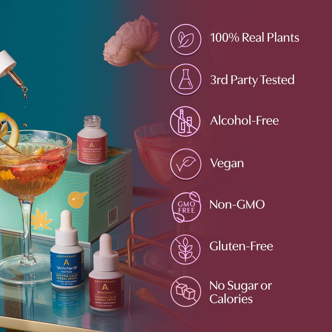Precise dropper tip for consistent dosing in Apothekary Now & Zen drops.