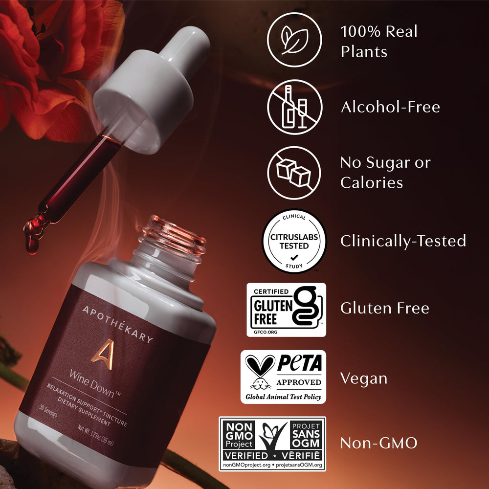 Apothékary Wine Down made in the USA image emphasizes quality standards