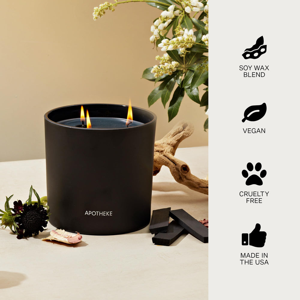 APOTHEKE Charcoal packaging from Brooklyn reflects craftsmanship.