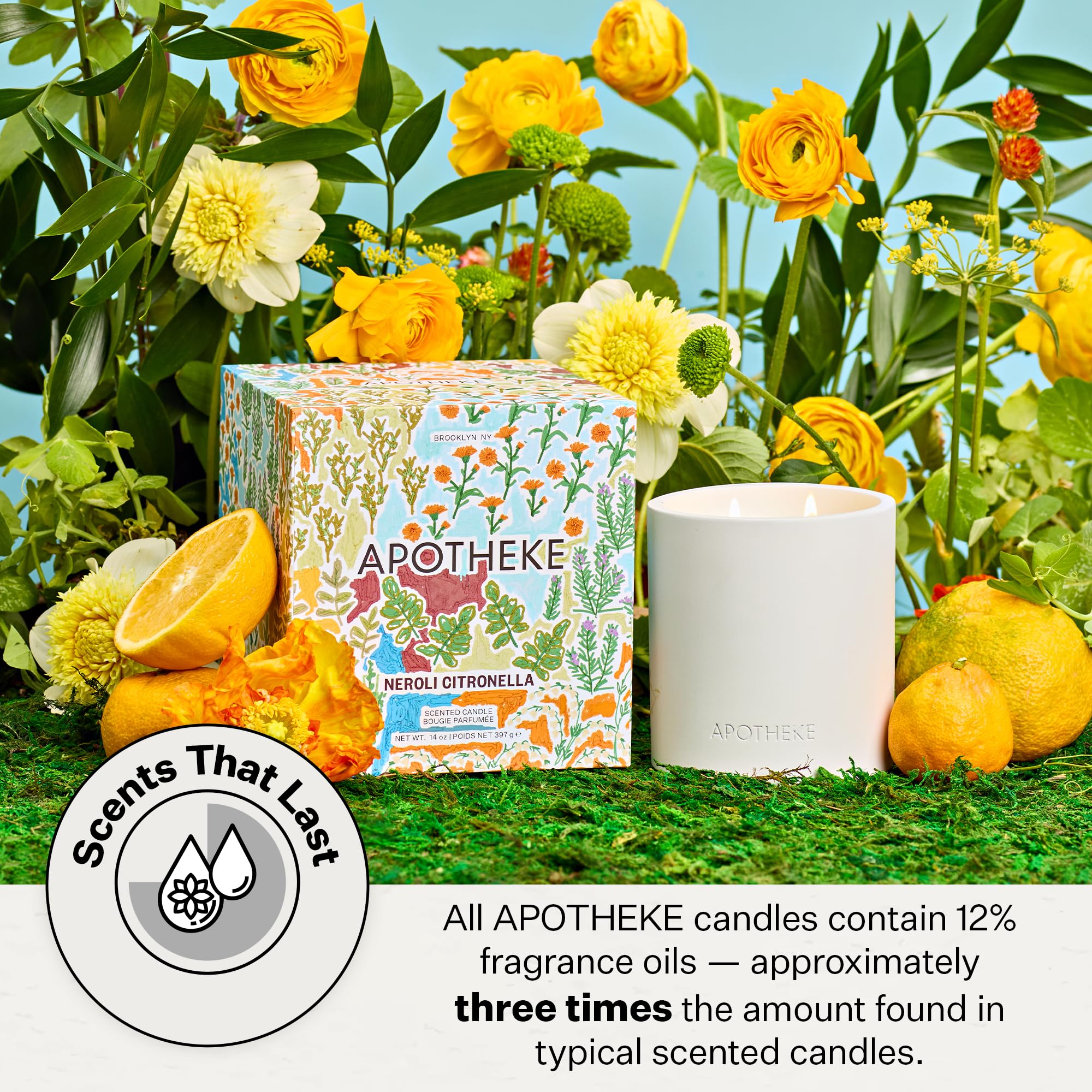 APOTHEKE Neroli Citronella fragrance profile blends citrus and florals beautifully