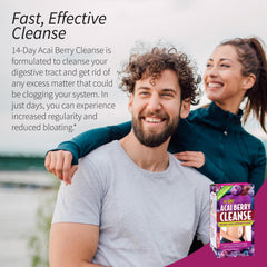 Applied Nutrition Acai Berry Cleanse ingredients featuring antioxidant-rich fruits.