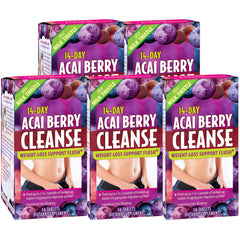 Applied Nutrition Acai Cleanse packaging displaying tablets for digestive comfort.