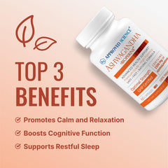 Approved Science Ashwagandha capsules close-up, vegan-friendly formulation.