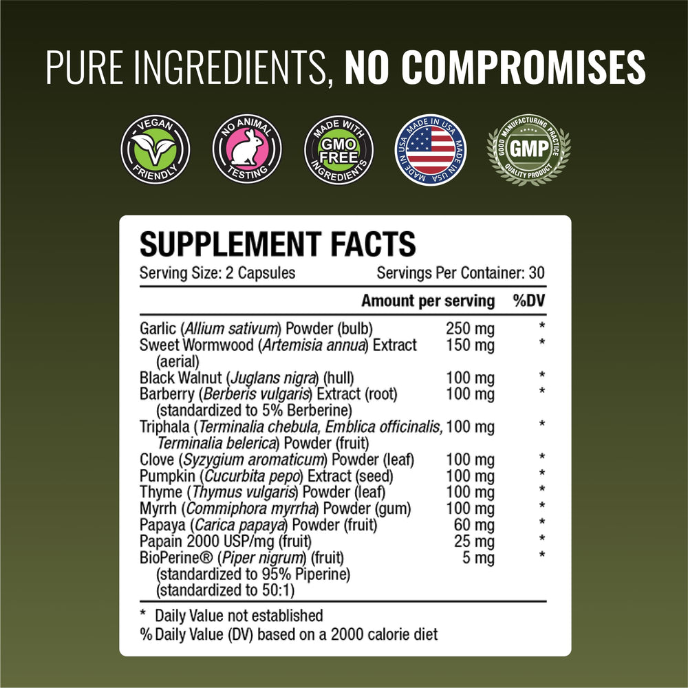 Approved Science Parastrin garlic ingredient visual emphasizing herbal strength