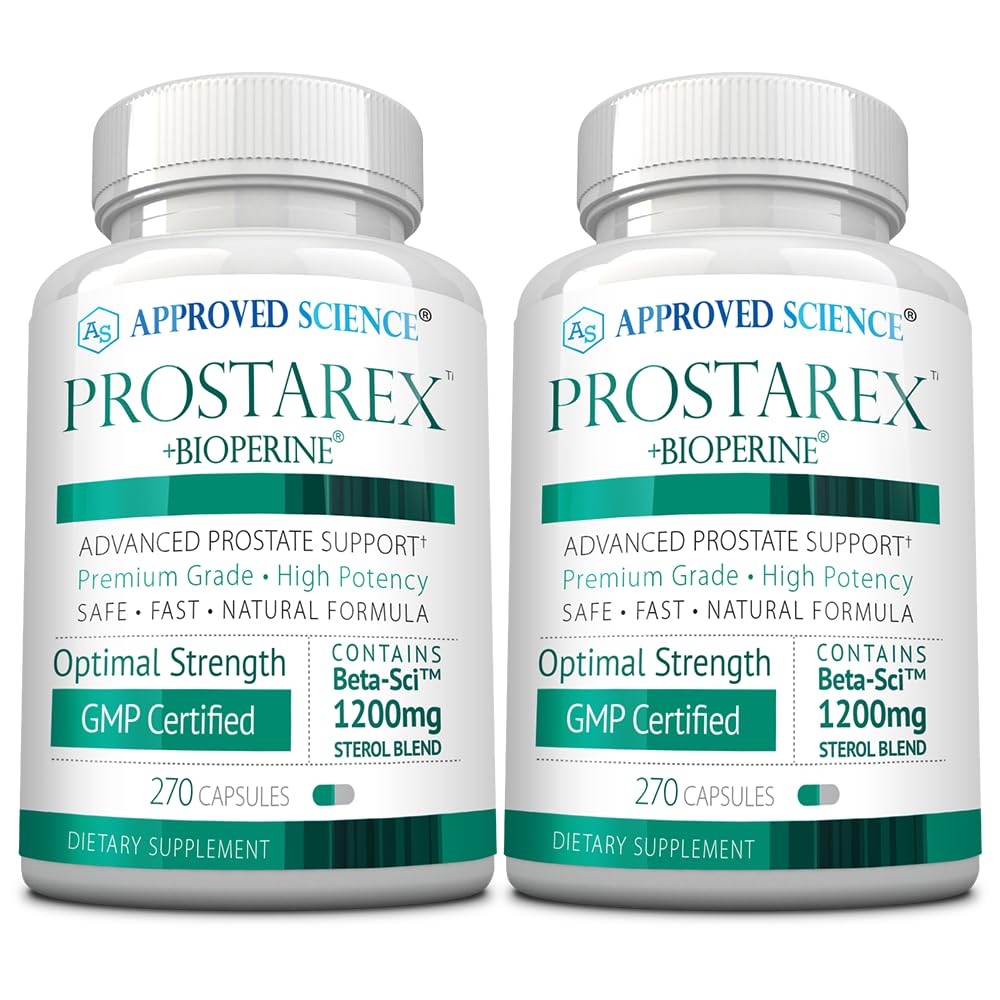 Approved Science Prostarex bottle pour shows convenient daily dosing for men.