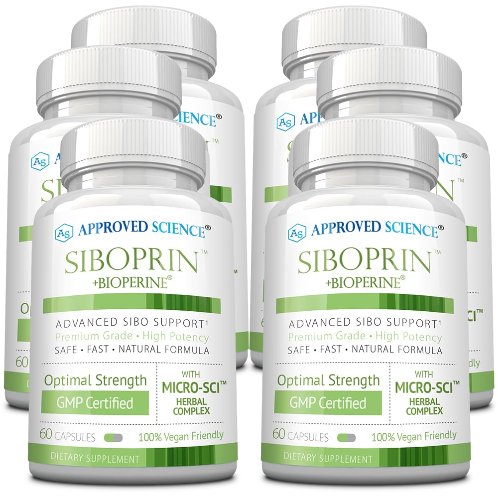 Approved Science Siboprin bottle showing gut balance support in the label area.