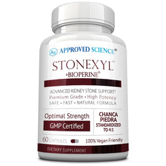 Approved Science Stonexyl bottle pour for easy daily intake.