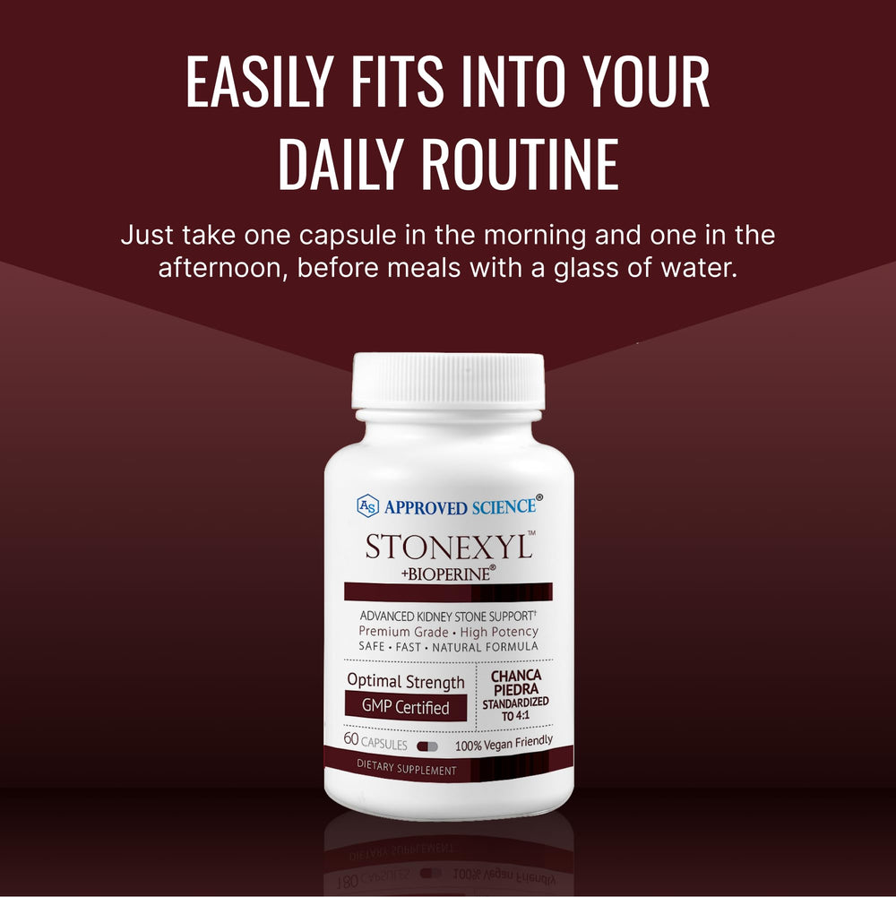 Approved Science Stonexyl daily use scene for wellness routine.