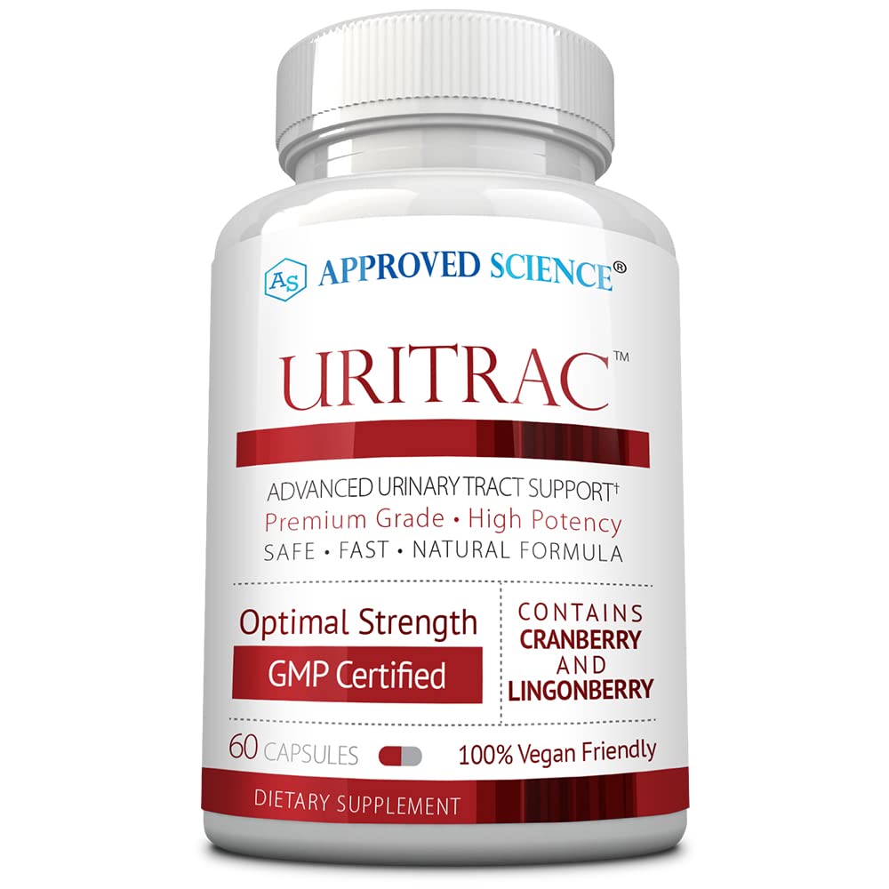 Approved Science Uritrac bottle front showing product branding for daily urinary comfort support