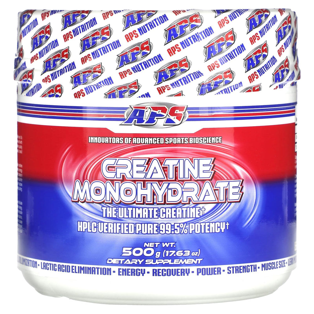 APS Nutrition Pure Creatine Monohydrate 500g jar for clean muscle support