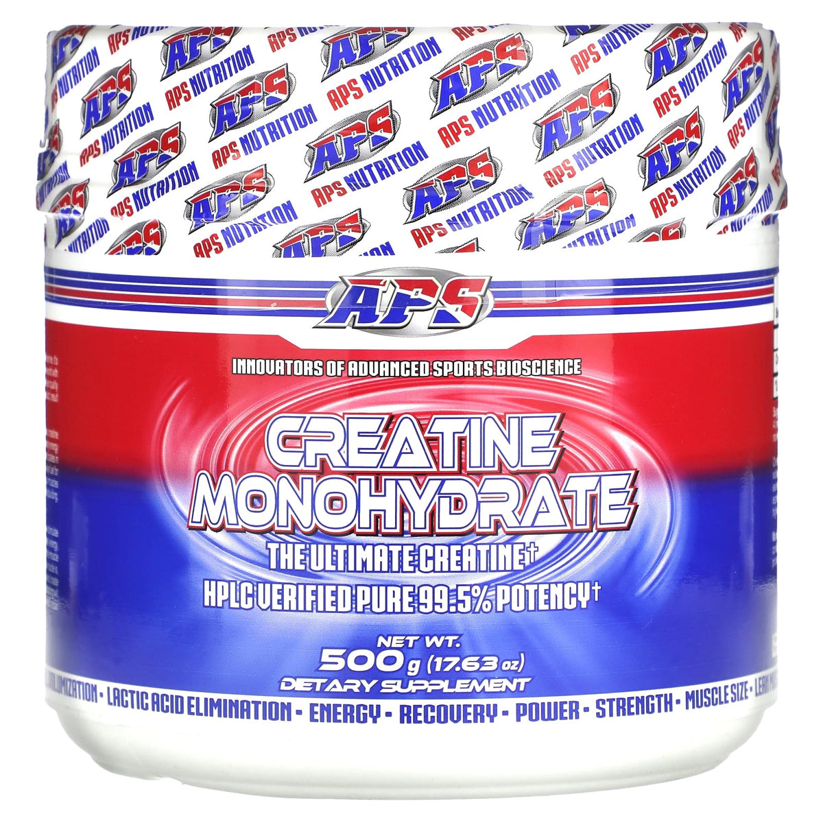 APS Nutrition Pure Creatine Monohydrate 500g jar for clean muscle support