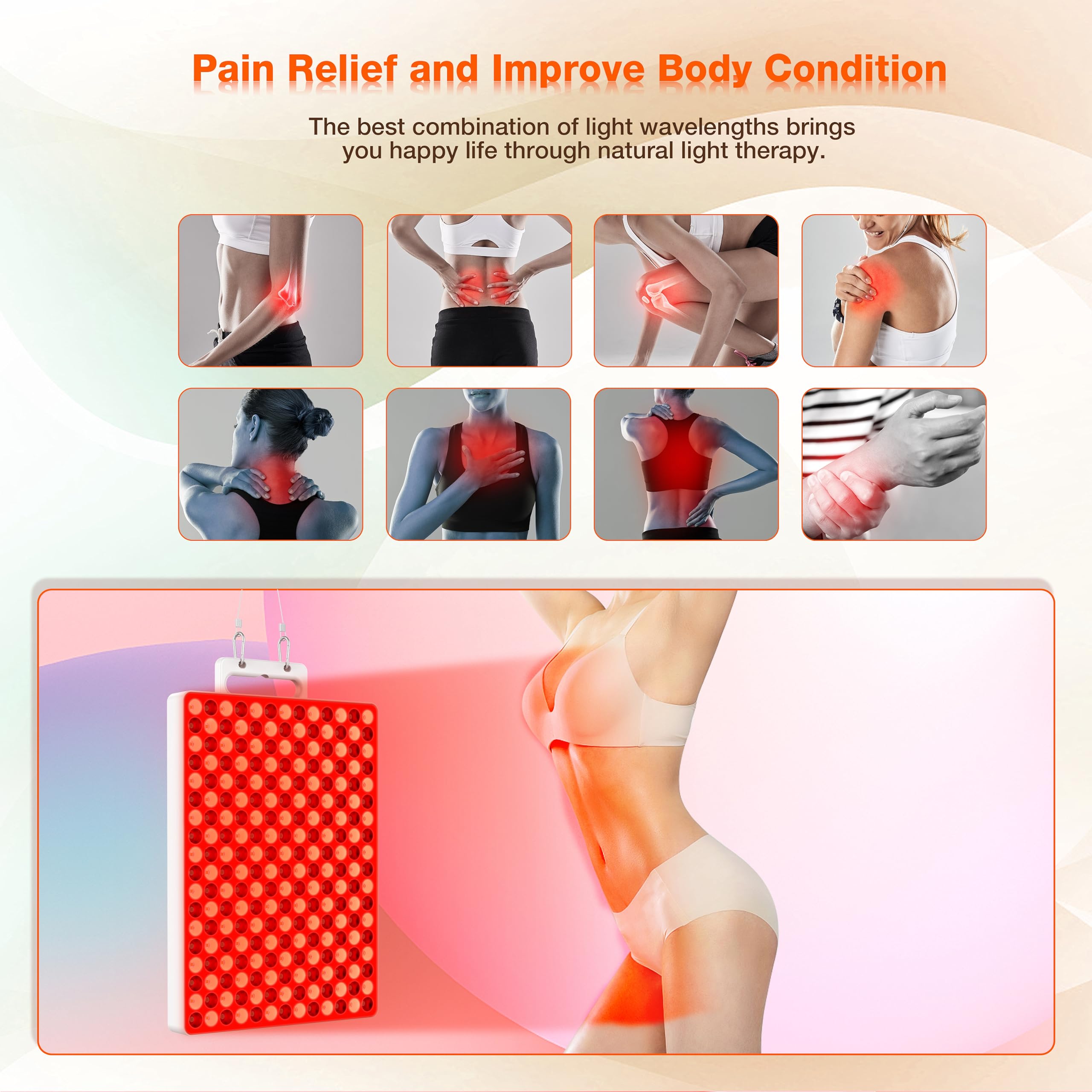 Aptoyu panel uses 660nm and 850nm wavelengths for skin and deeper tissue reach.