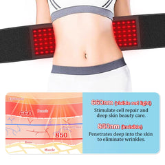 Aptoyu Red Light Therapy Belt timer display highlights adjustable session length.
