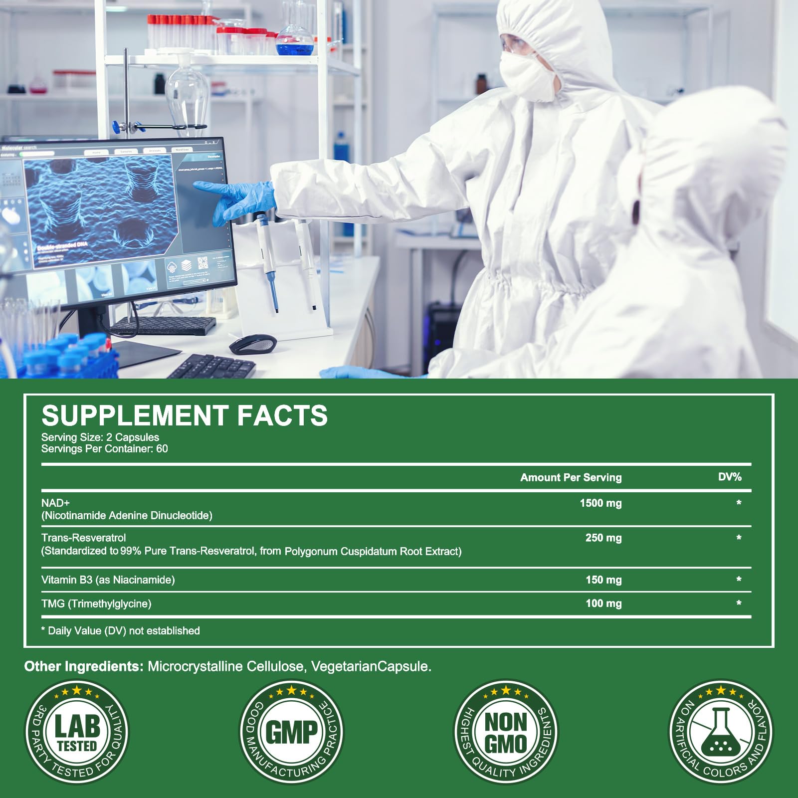Graphics of NR, resveratrol, and quercetin in APU.FAIRY formula.